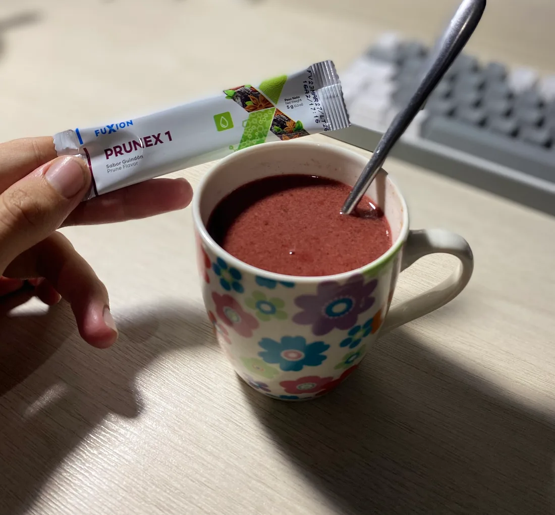 Bebida preparada con un stick